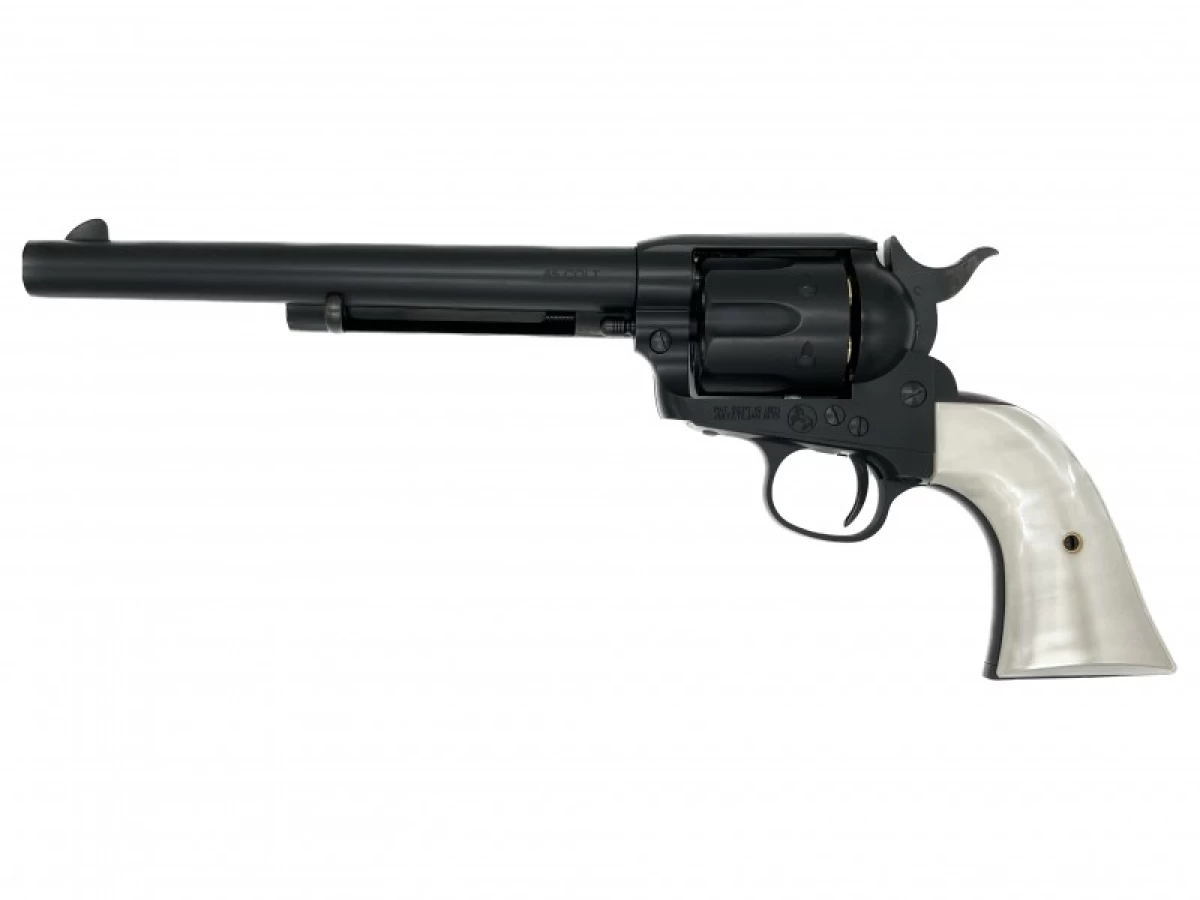 ガスガン マルシン コルト SAA .45 1st Gen. Late キャバルリー Xカートリッジ パール調プラグリップ仕様 マットブラックABS【発売予定商品：10月以降発売予定】