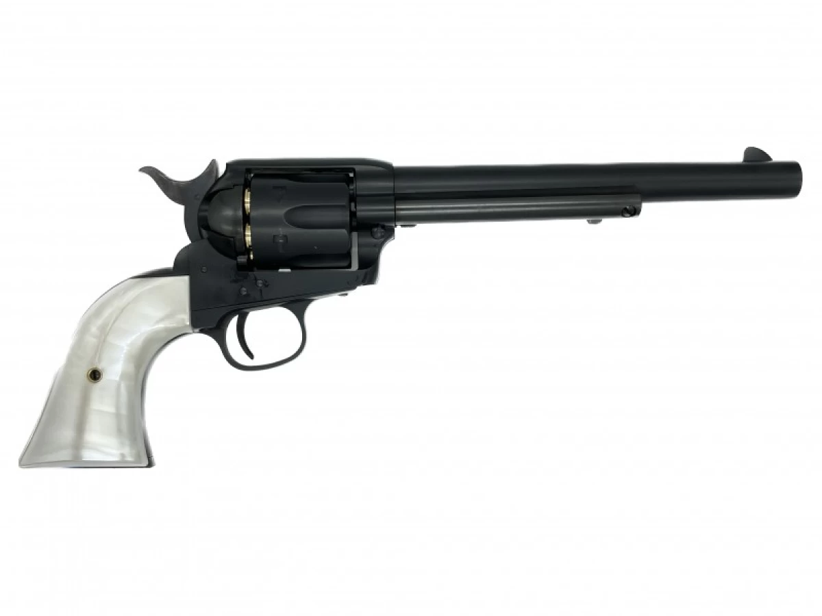 ガスガン マルシン コルト SAA .45 1st Gen. Late キャバルリー Xカートリッジ パール調プラグリップ仕様 マットブラックABS【発売予定商品：10月以降発売予定】