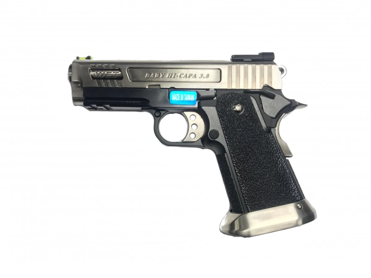 ガスガン　WE　Hi‐Capa 3.8 Velociraptor(ヴェロキラプトル)シルバー