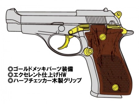 モデルガン完成品 マルシン M84 X-PFC ブレミアムエディション エクセレントHW 木製グリップ仕様 2025年生産モデル【予約商品:5月以降発売予定】