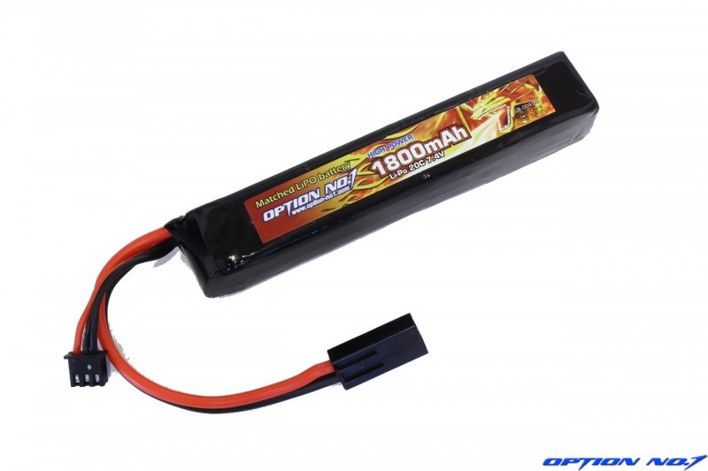 オプションNo.1　マッチドLi-Poバッテリー　High Power LiPo 7.4V 1800mAh【GB-0043M】