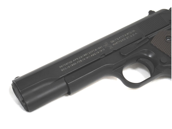 ガスガン　Bell　M1911A1 リアル刻印 ブラック 樹脂スライドVer.