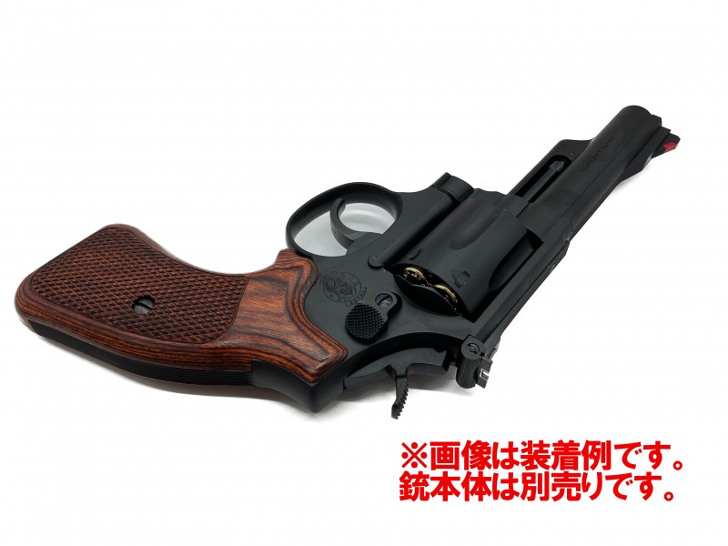 アームズマガジン/PANDORA ARMS ウッドグリップ S&W Kフレーム スクエアバット用 コンバットシューティンググリップ【小型郵便発送OK!】