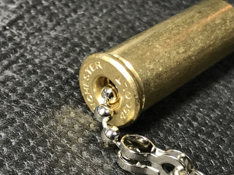 ダミーカートリッジキーホルダー .45COLT弾【小型郵便発送OK!】