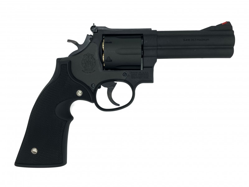 モデルガン マルシン S&W M586 4インチ DAVISタイプ プラグリップ仕様 ブラックHW 2024年生産モデル 完成品