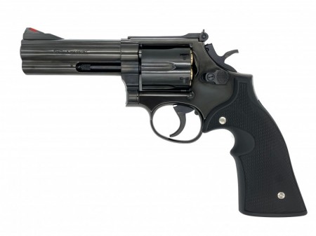 モデルガン マルシン S&W M586 4インチ DAVISタイプ プラグリップ仕様 WディープブラックABS 2024年生産モデル 完成品