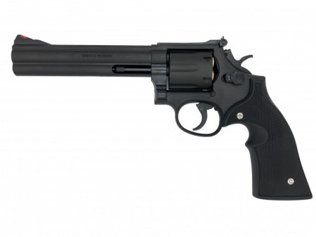 モデルガン マルシン S&W M586 6インチ DAVISタイプ プラグリップ仕様 ブラックHW 2024年生産モデル 完成品