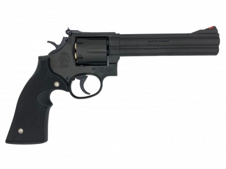 モデルガン マルシン S&W M586 6インチ DAVISタイプ プラグリップ仕様 ブラックHW 2024年生産モデル 完成品