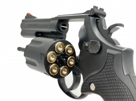 モデルガン マルシン S&W M586 4インチ DAVISタイプ プラグリップ仕様 マットブラックABS 2024年生産モデル 完成品