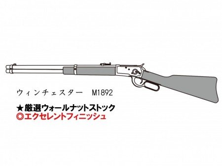 ガスガン マルシン ウィンチェスターM1892 エクセレントフィニッシュ 厳選ウォールナットストック 2025年生産モデル【予約商品:2025年4月以降発売予定】