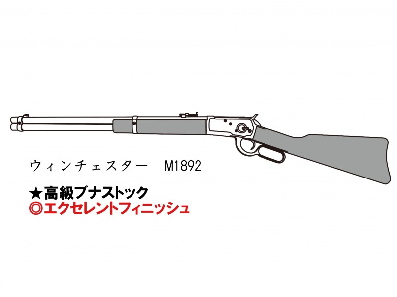 ガスガン マルシン ウィンチェスターM1892 エクセレントフィニッシュ 高級ブナストック ダーク2ブラウン 2025年生産モデル【予約商品:2025年4月以降発売予定】