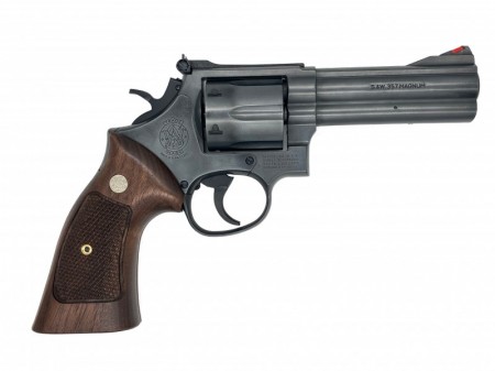 モデルガン マルシン S&W M586 4インチ ハーフチェッカー木製グリップ仕様 エクセレントHW 2024年生産モデル 完成品